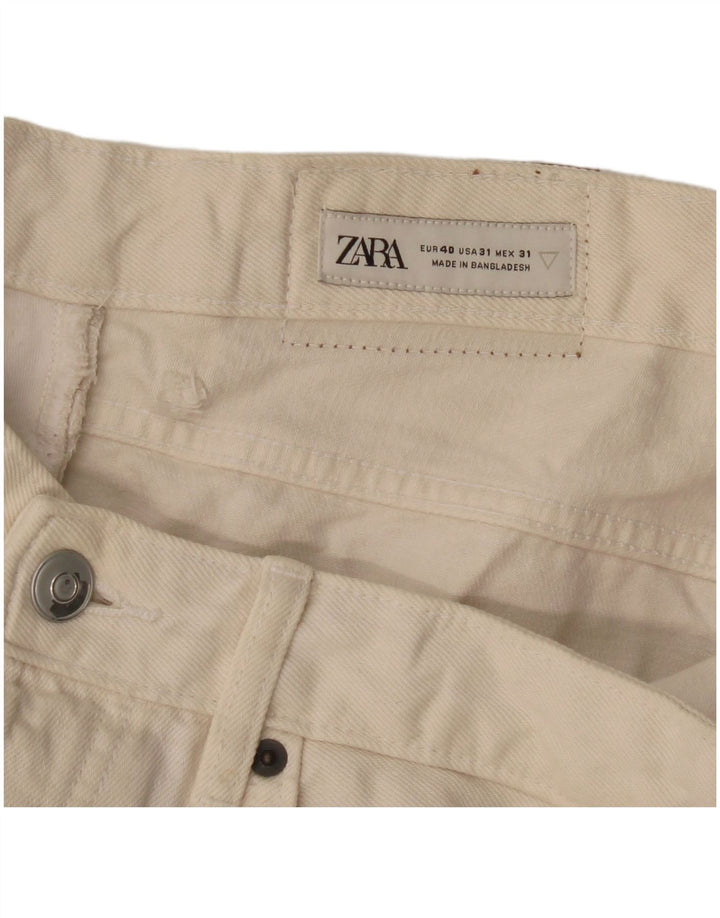 Zara Mens Straight Jeans EU 40 Medium W31 L32 Off White
