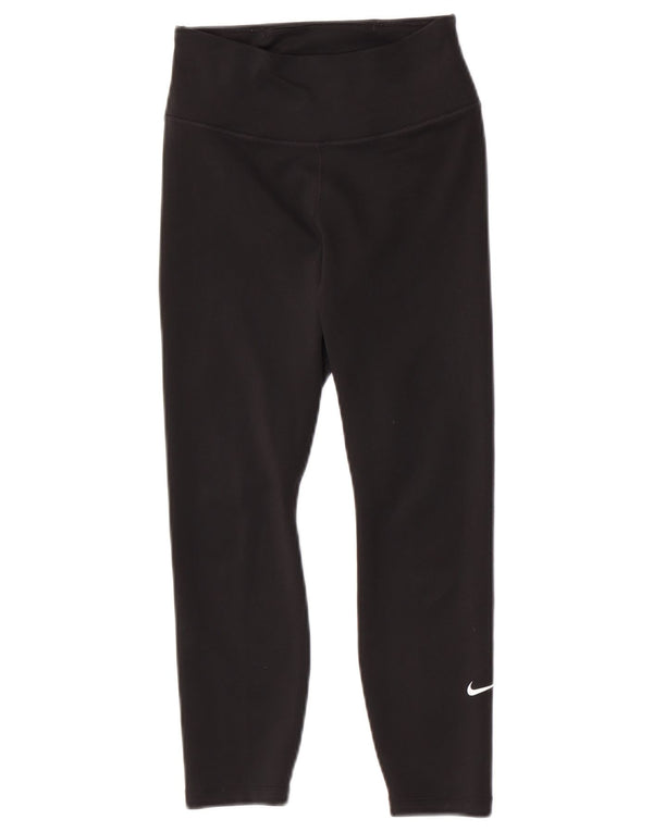 Nike Womens Dri Fit Crop Leggings UK 4 XS  Black