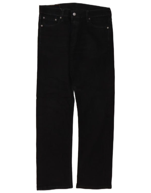 Levi's Mens 504 Straight Jeans W33 L32 Black Cotton