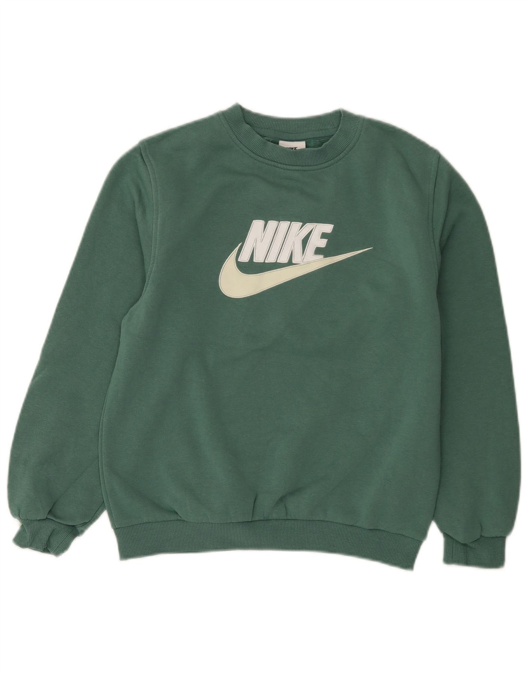 Nike Boys Graphic Sweatshirt Jumper 12-13 Years Large Green Cotton