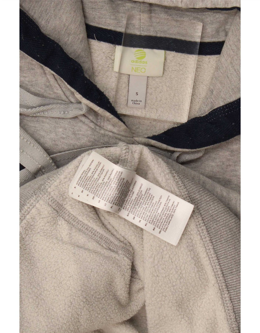 Adidas Mens Graphic Hoodie Jumper Small Grey Cotton
