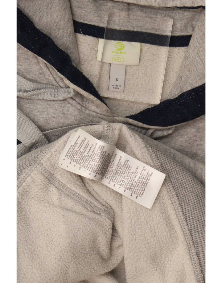Adidas Mens Graphic Hoodie Jumper Small Grey Cotton