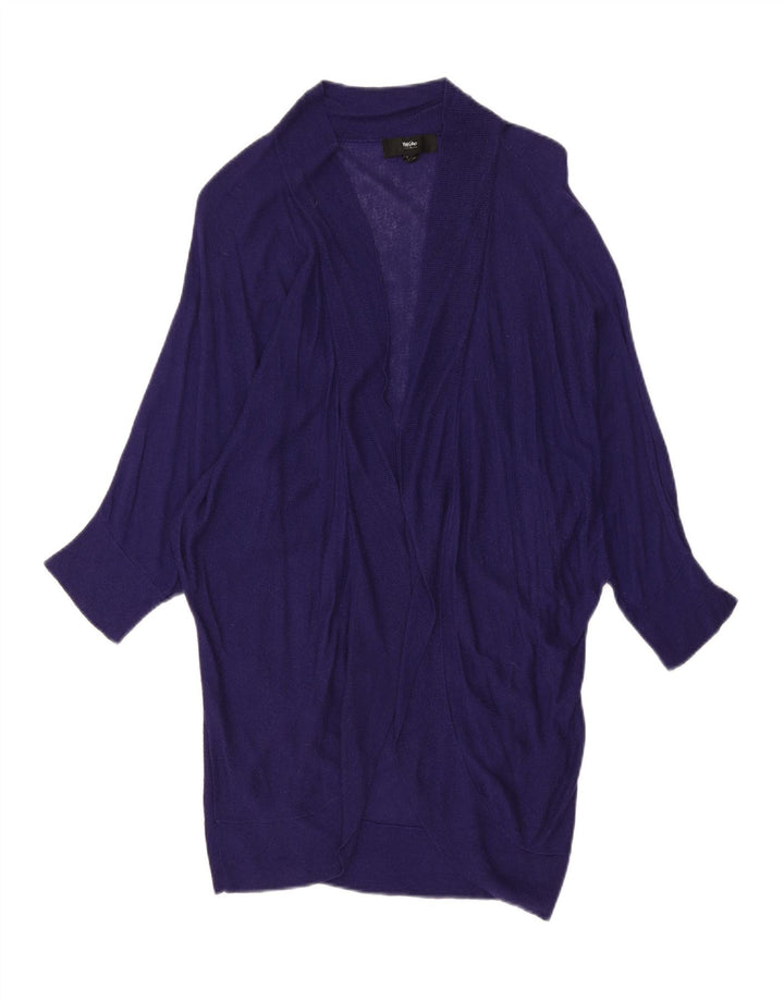 MOSSIMO Womens Longline Open Cardigan Sweater UK 16 Large Purple Nylon Vintage Mossimo and Second-Hand Mossimo from Messina Hembry 