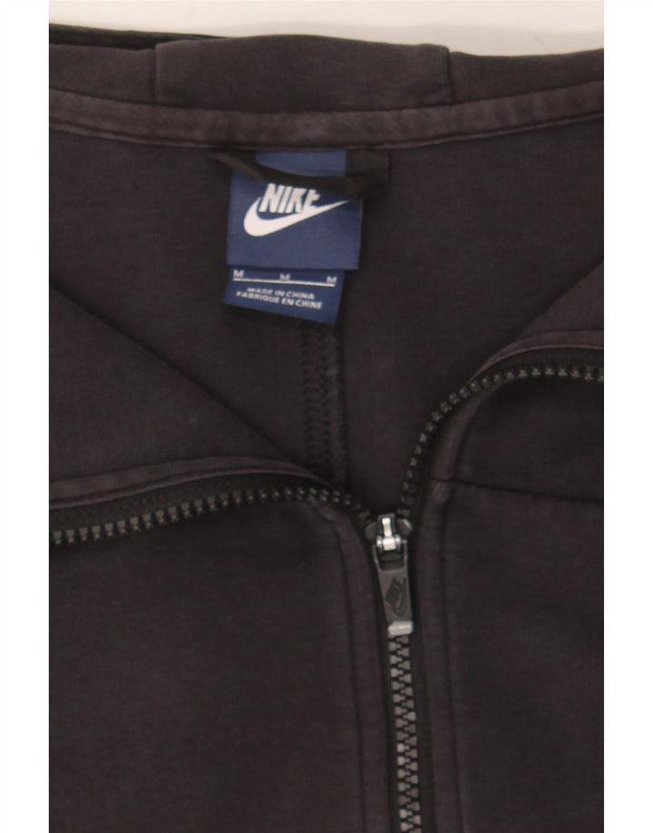 NIKE Womens Zip Hoodie Sweater UK 14 Medium Black Cotton Vintage Nike and Second-Hand Nike from Messina Hembry 