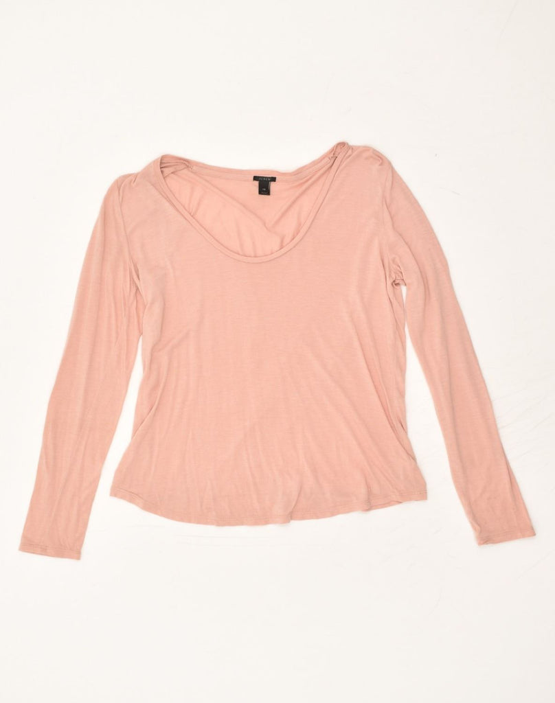 J. CREW Womens Top Long Sleeve UK 4 XS Pink Viscose | Vintage J. Crew | Thrift | Second-Hand J. Crew | Used Clothing | Messina Hembry 