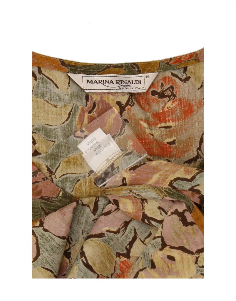 MARINA RINALDI Womens Oversized Blouse Top Size 19 Small Multicoloured Vintage Marina Rinaldi and Second-Hand Marina Rinaldi from Messina Hembry 