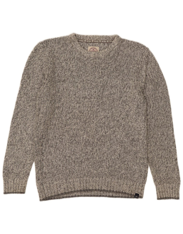 Fat Face Mens Crew Neck Jumper Sweater Medium Grey Flecked Cotton
