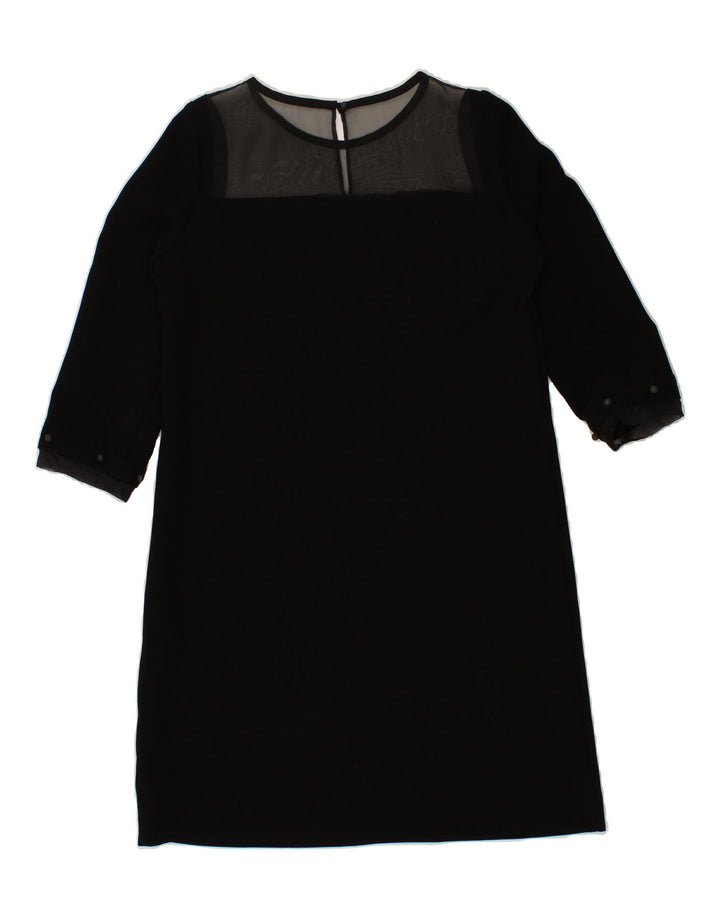 MAX & CO. Womens 3/4 Sleeve Shift Dress UK 12 Medium Black Polyester Vintage Max & Co. and Second-Hand Max & Co. from Messina Hembry 