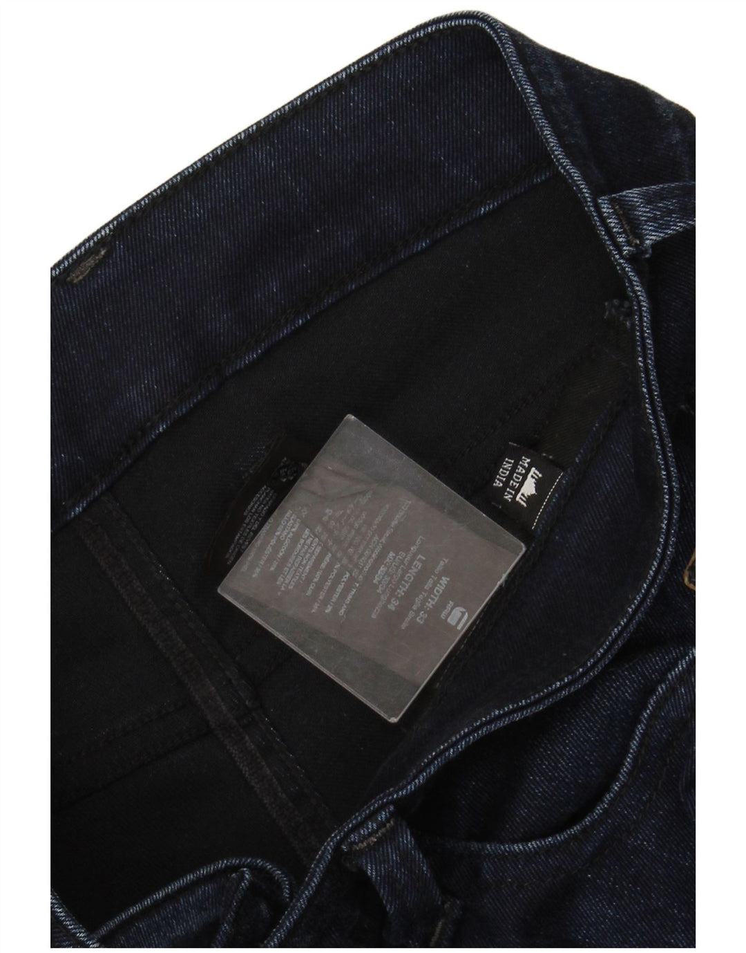 G-STAR Mens Revend Super Slim Jeans W33 L34 Navy Blue Cotton