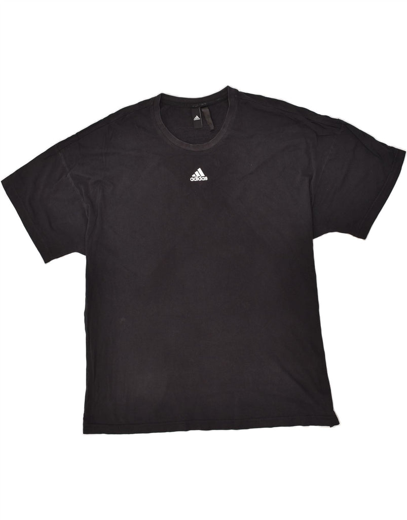 ADIDAS Mens T-Shirt Top XL Black Cotton | Vintage Adidas | Thrift | Second-Hand Adidas | Used Clothing | Messina Hembry 