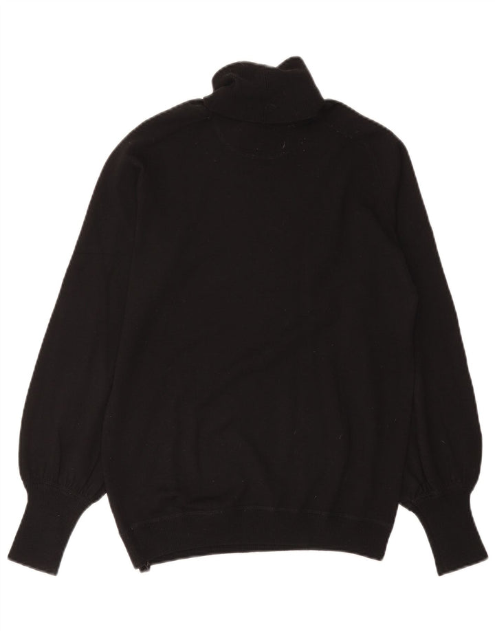 Zu Elements Womens Roll Neck Jumper Sweater UK 12 Medium Black