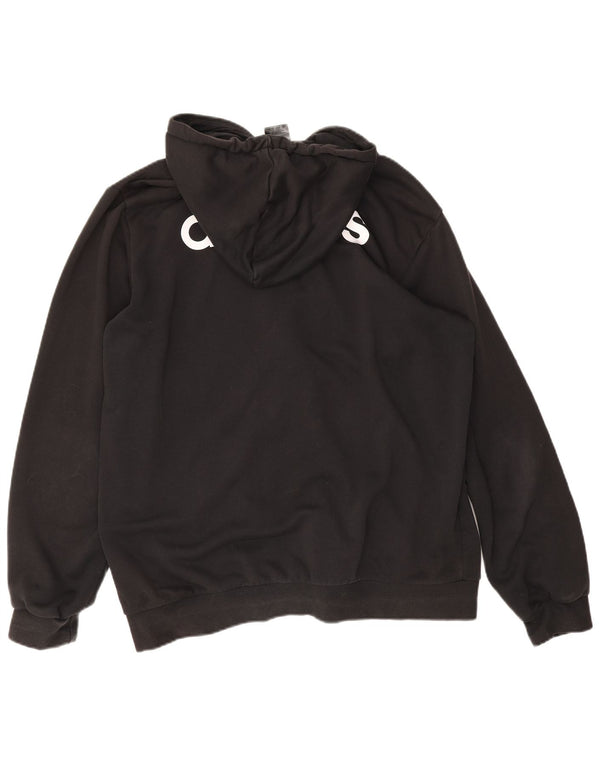 Adidas Mens Graphic Zip Hoodie Sweater XL Black Cotton
