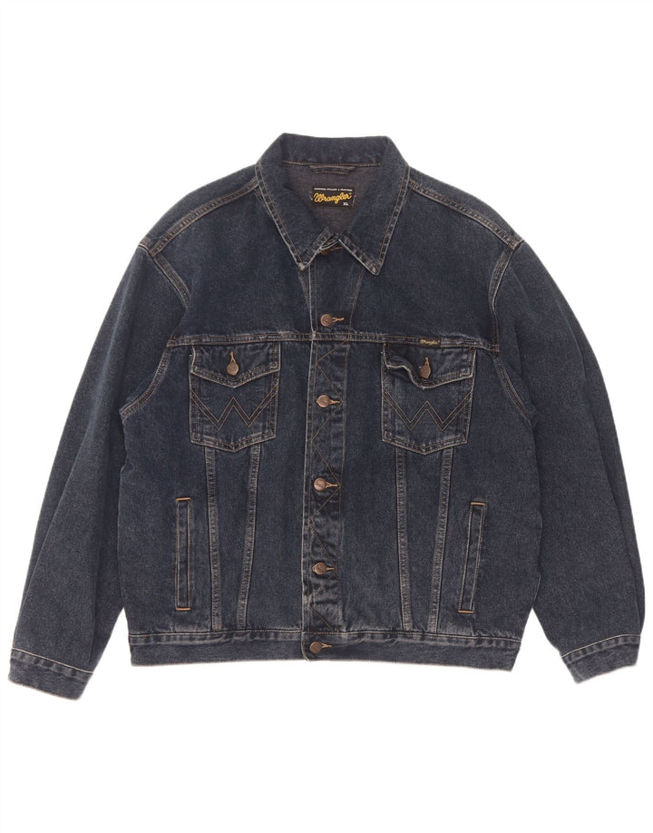 Wrangler Mens Denim Jacket UK 42 XL Blue Cotton
