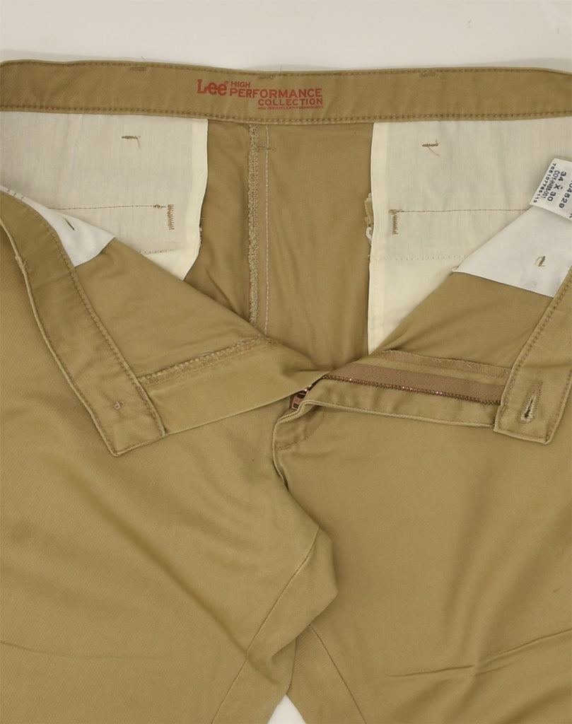 LEE Mens Straight Chino Trousers W34 L30 Khaki Cotton | Vintage Lee | Thrift | Second-Hand Lee | Used Clothing | Messina Hembry 