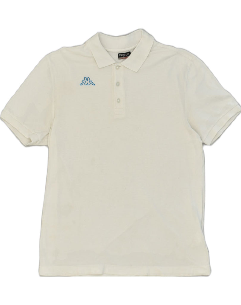 KAPPA Mens Polo Shirt XL White Cotton | Vintage Kappa | Thrift | Second-Hand Kappa | Used Clothing | Messina Hembry 