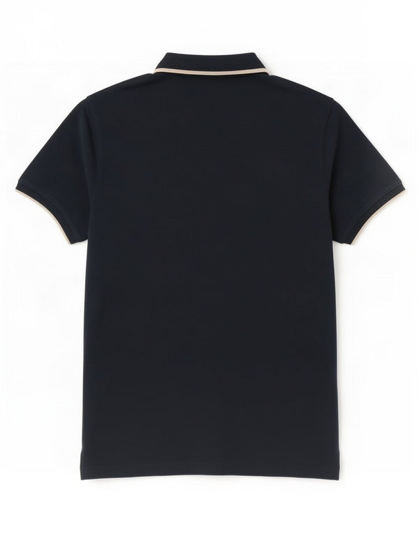 Massimo Dutti Mens Casual Fit Polo Shirt Large Navy Blue