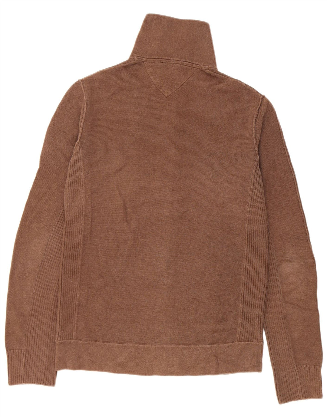 Tommy Hilfiger Mens Cardigan Sweater Medium Brown Cotton