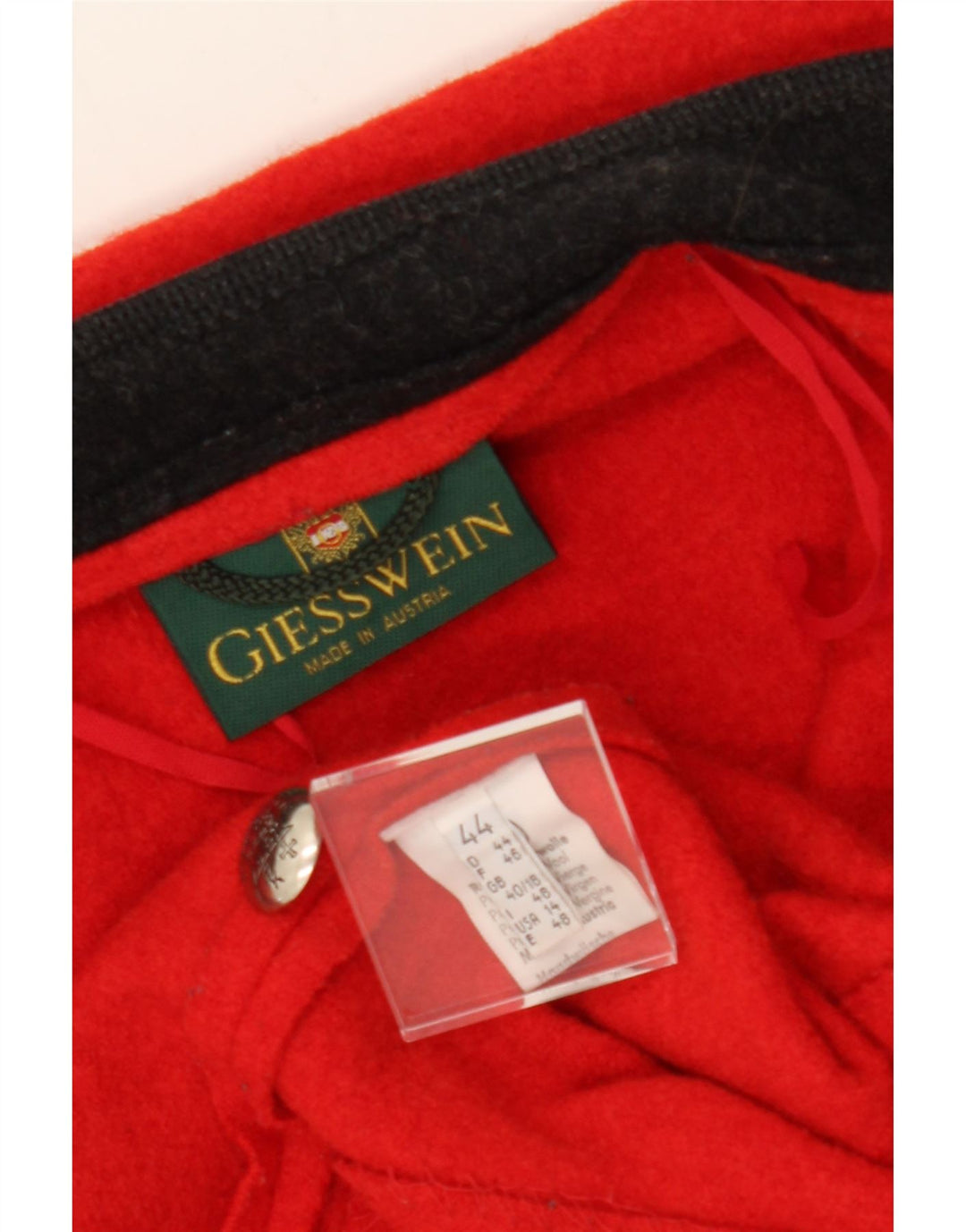 GIESSWEIN Womens 3 Button Blazer Jacket UK 18 XL Red Wool Vintage Giesswein and Second-Hand Giesswein from Messina Hembry 