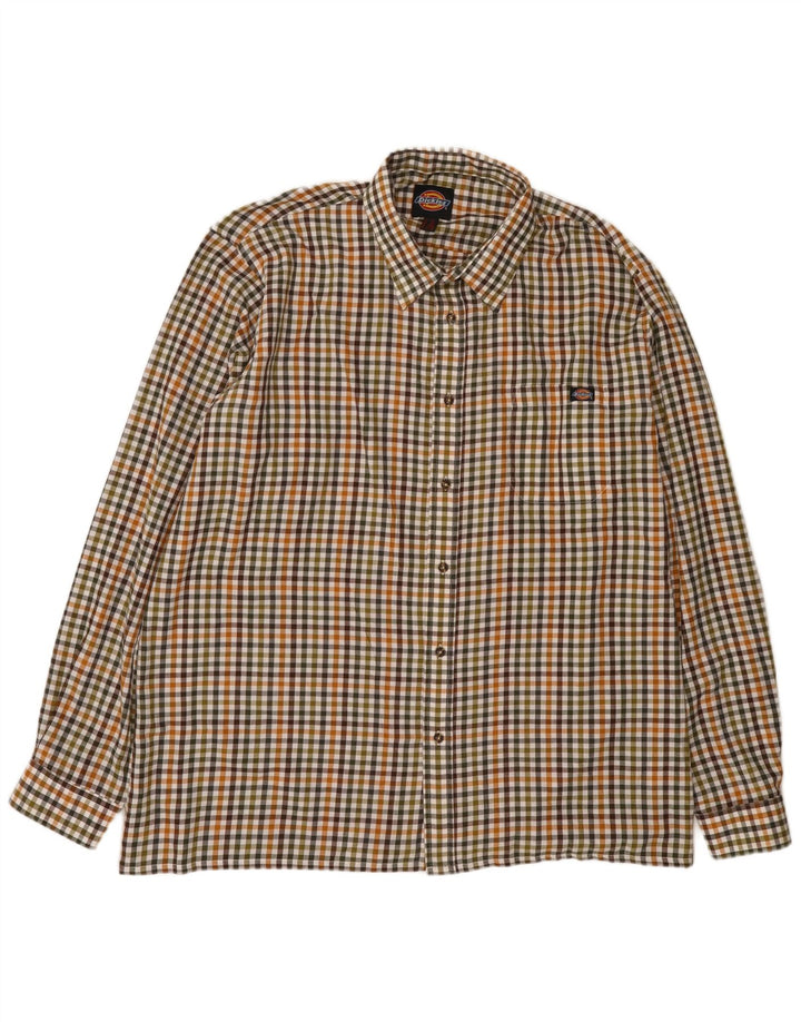 Dickies Mens Flannel Shirt 3XL Multicoloured Gingham Polyester