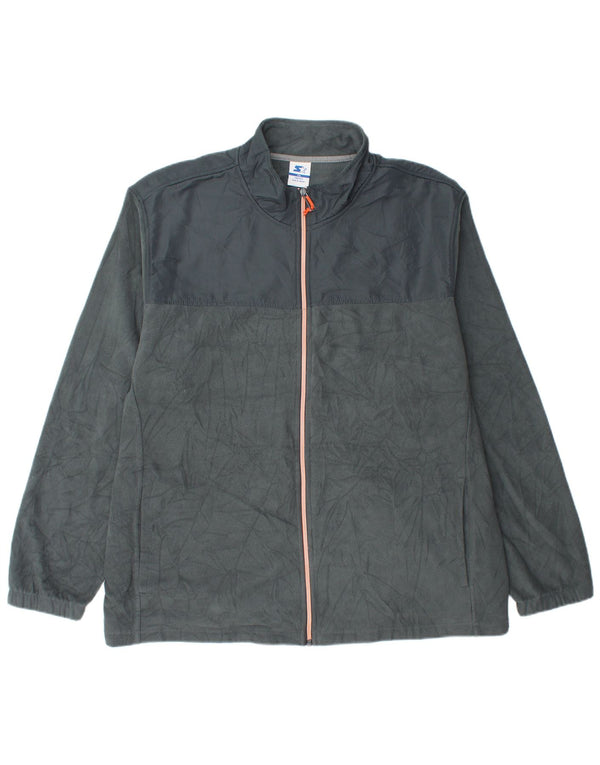 Starter Mens Fleece Jacket UK 44 2XL Grey Polyester