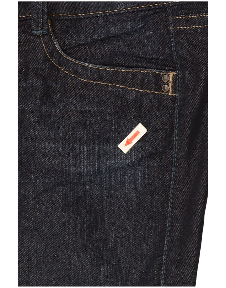 Gas Womens Straight Jeans W34 L35 Navy Blue Cotton