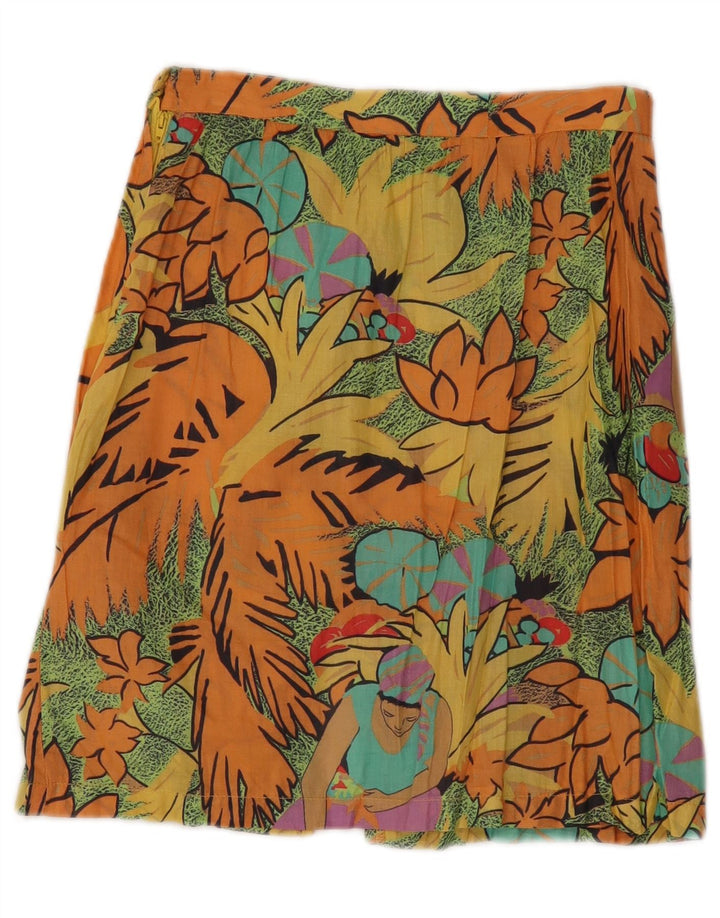 VINTAGE Womens A-Line Skirt W26 Small  Multicoloured Floral
