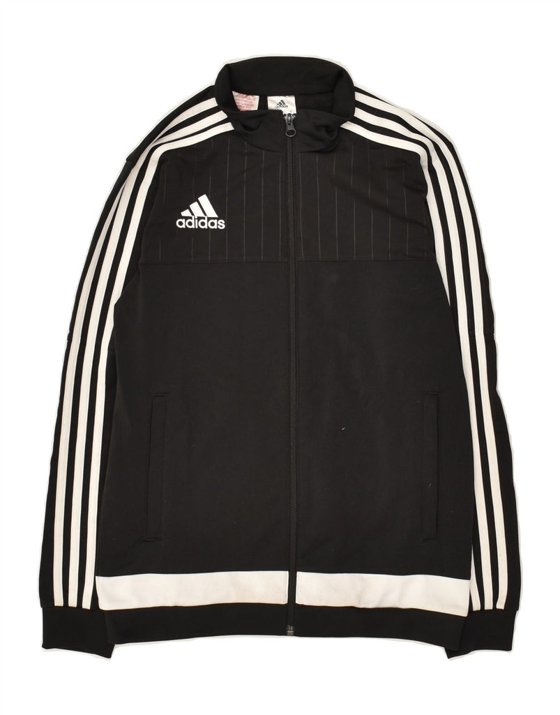 ADIDAS Boys Tracksuit Top Jacket 13-14 Years Black Polyester | Vintage Adidas | Thrift | Second-Hand Adidas | Used Clothing | Messina Hembry 