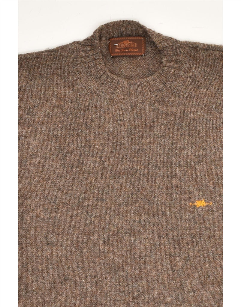 CHARRO Mens Crew Neck Jumper Sweater Small Brown Wool | Vintage Charro | Thrift | Second-Hand Charro | Used Clothing | Messina Hembry 