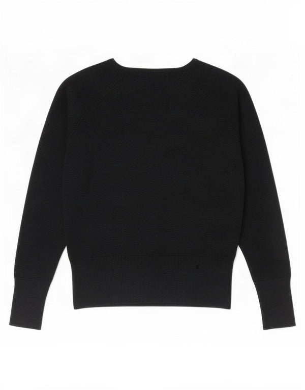 Marks & Spencer Womens Boat Neck Jumper Sweater UK 10 Small Black
