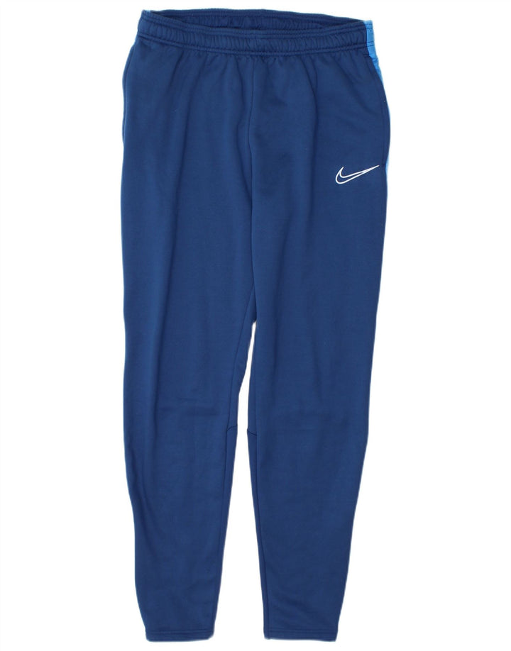 Nike Mens Dri Fit Tracksuit Trousers Medium  Blue Colourblock Polyester