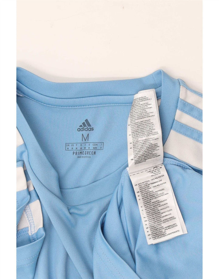 Adidas Mens Aeroready T-Shirt Top Medium Blue Colourblock Polyester