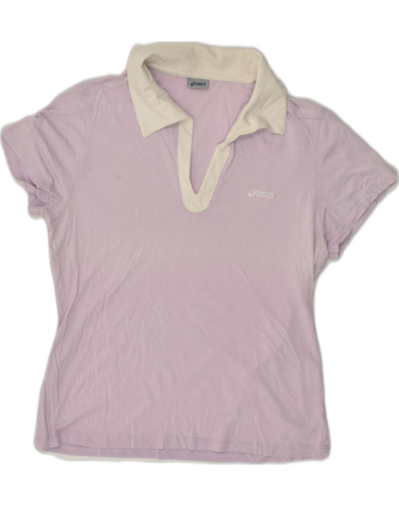 ASICS Womens Polo Shirt UK 14 Large Purple | Vintage Asics | Thrift | Second-Hand Asics | Used Clothing | Messina Hembry 