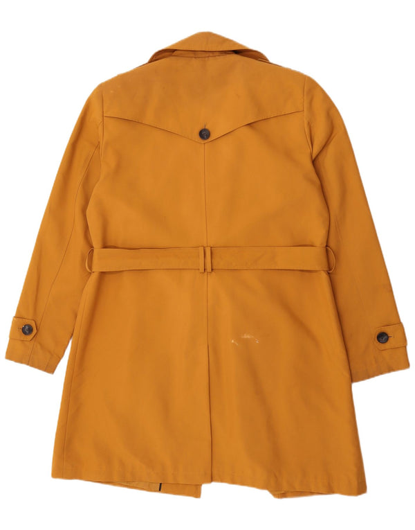 Marks & Spencer Mens Trench Coat UK 16 Large Orange Polyester