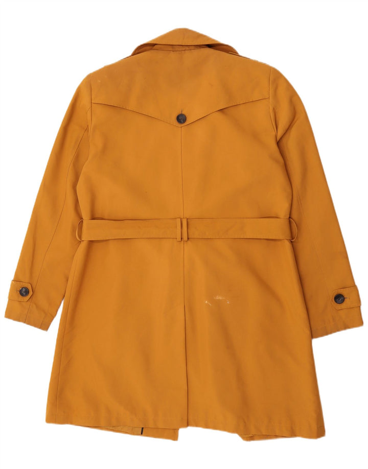 Marks & Spencer Mens Trench Coat UK 16 Large Orange Polyester