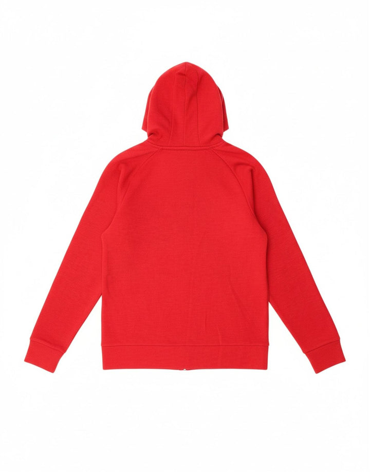 NIKE Mens Zip Hoodie Sweater XS Red Cotton