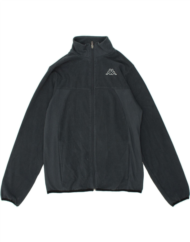 KAPPA Mens Fleece Jacket UK 38 Medium Grey Polyester | Vintage Kappa | Thrift | Second-Hand Kappa | Used Clothing | Messina Hembry 