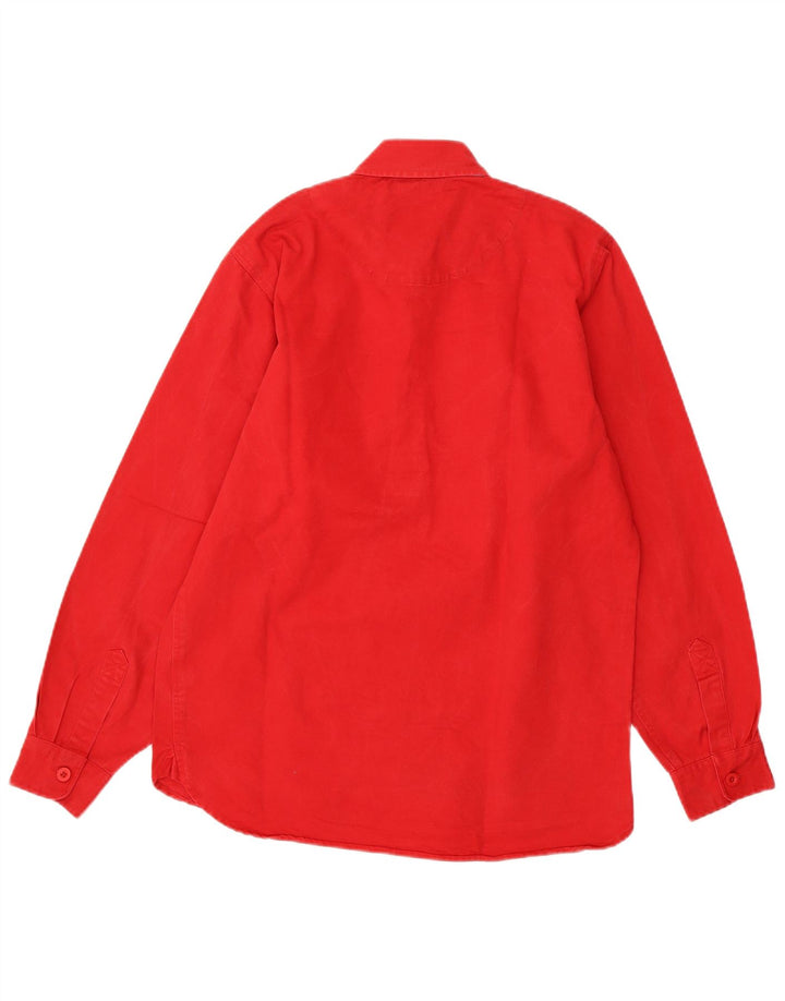 SLAM Mens Pullover Shirt Small Red Cotton