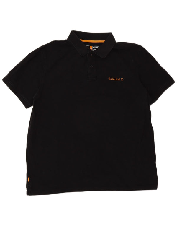 Timberland Mens Regular Fit Polo Shirt XL Black Cotton