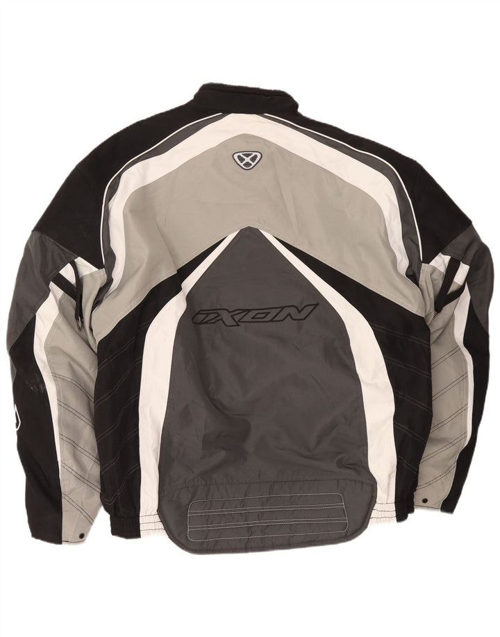 Ixon Mens Graphic Racer Jacket UK 50 5XL Grey Colourblock