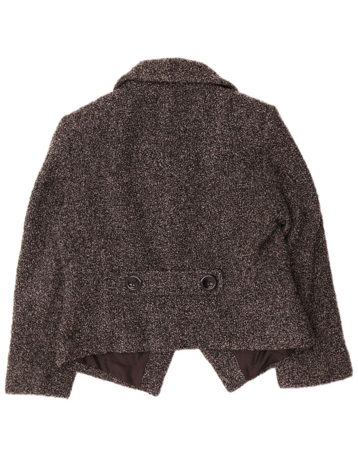 Marks & Spencer Womens 2 Button Blazer Jacket UK 14 Large Grey Flecked Wool