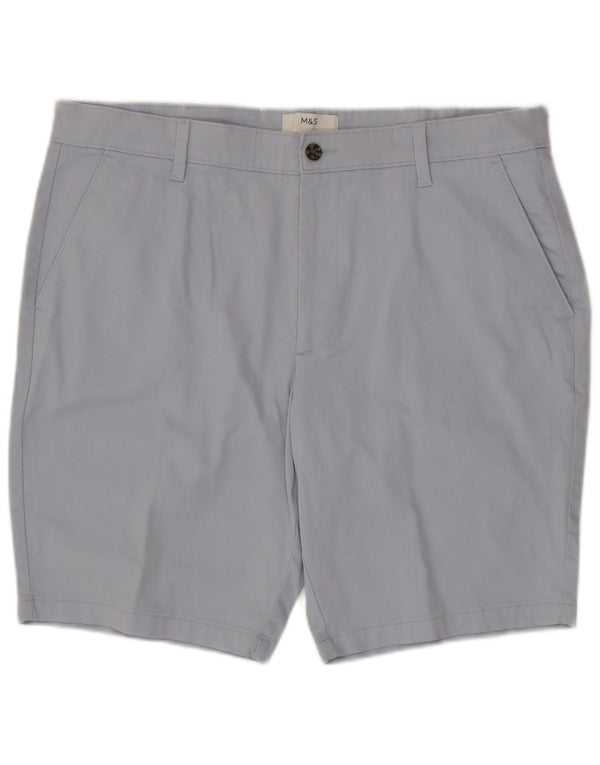 Marks & Spencer Mens Chino Shorts W38 XL Blue Cotton