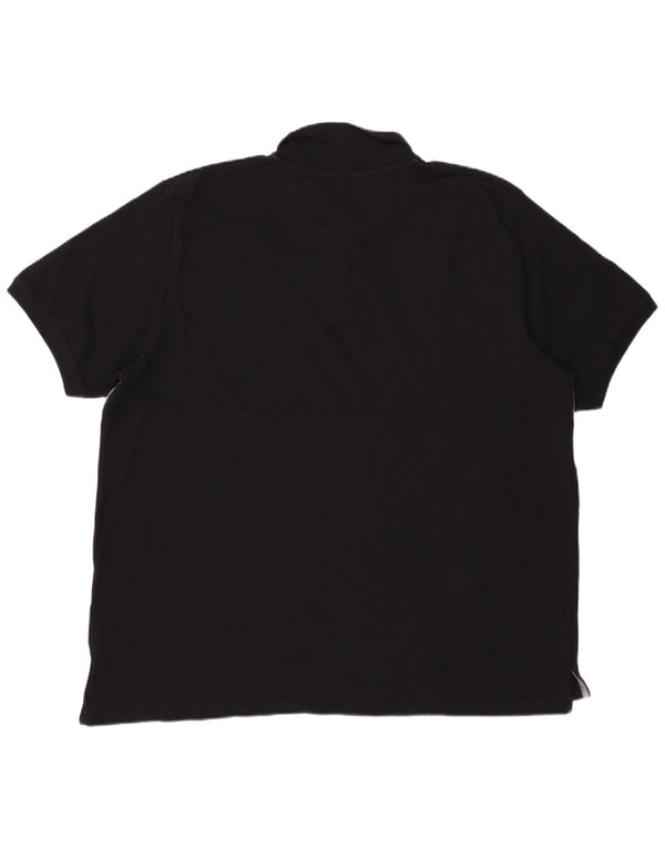 Pierre Cardin Mens Polo Shirt 4XL Black Colourblock Cotton