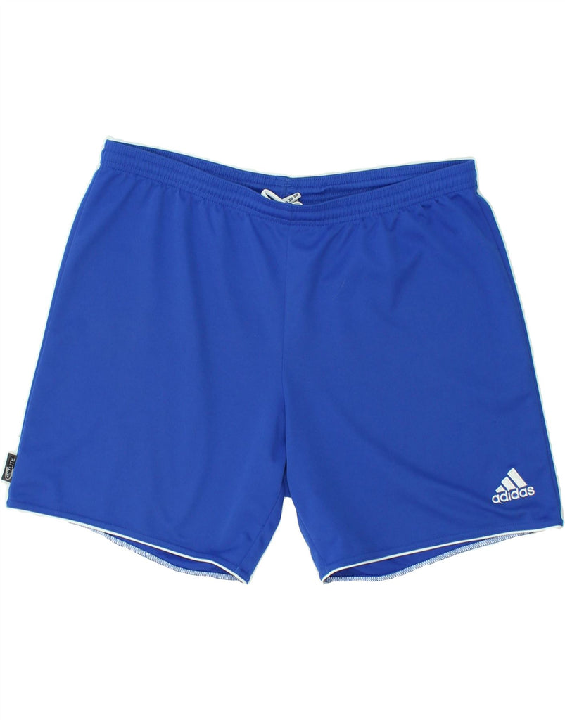 ADIDAS Mens Sport Shorts Large Blue Polyester | Vintage Adidas | Thrift | Second-Hand Adidas | Used Clothing | Messina Hembry 