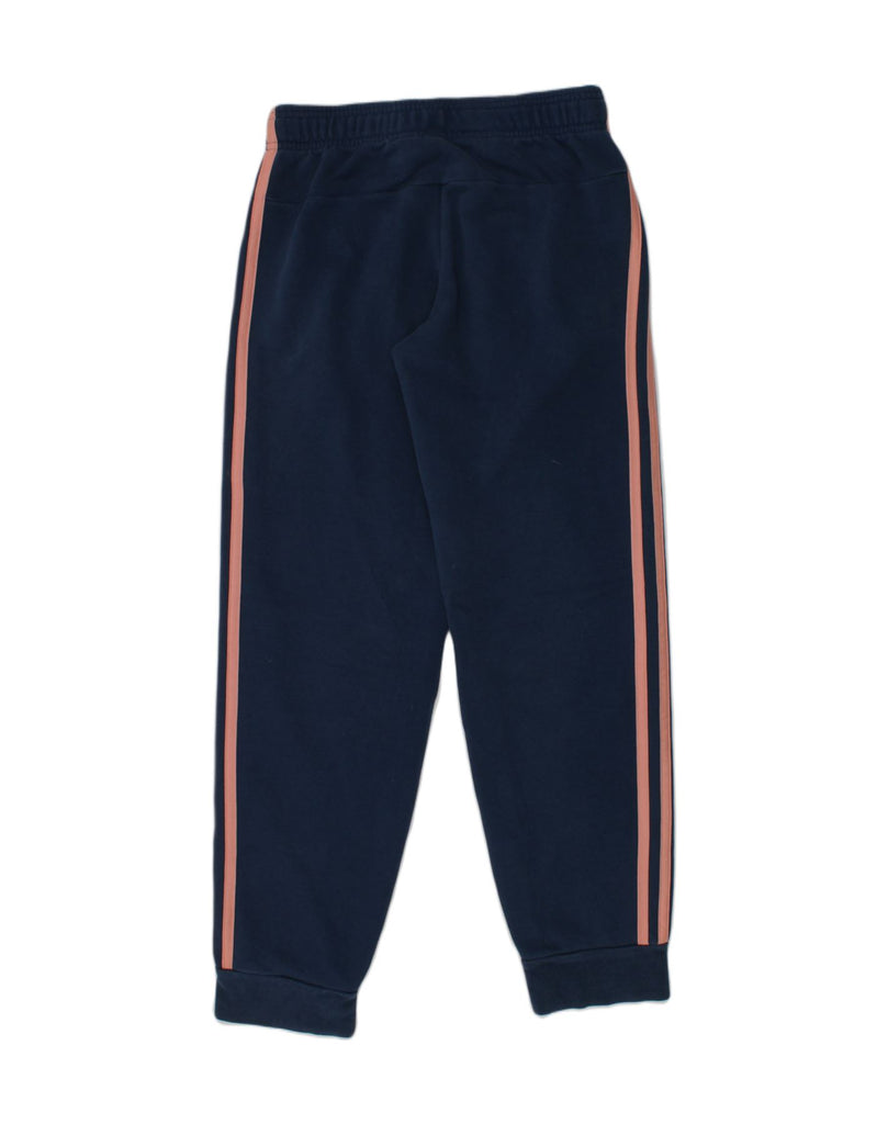 ADIDAS Girls Tracksuit Trousers Joggers 11-12 Years Navy Blue Cotton | Vintage Adidas | Thrift | Second-Hand Adidas | Used Clothing | Messina Hembry 