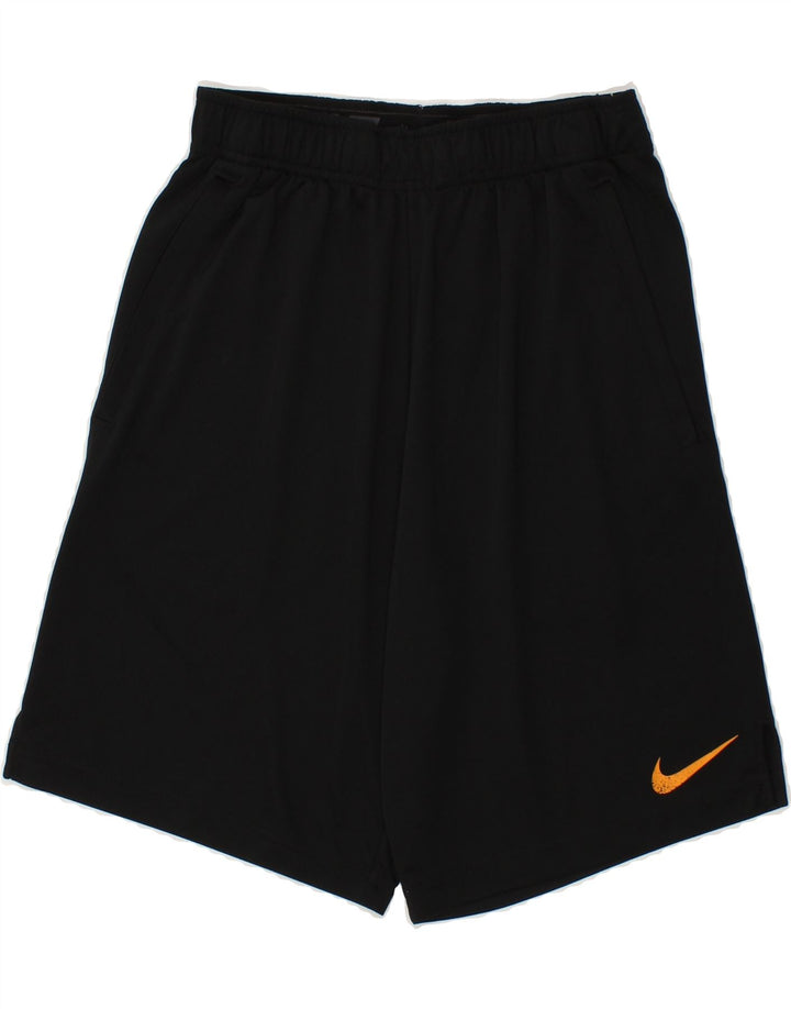 NIKE Mens Graphic Sport Shorts Small  Black Polyester Vintage Nike and Second-Hand Nike from Messina Hembry 