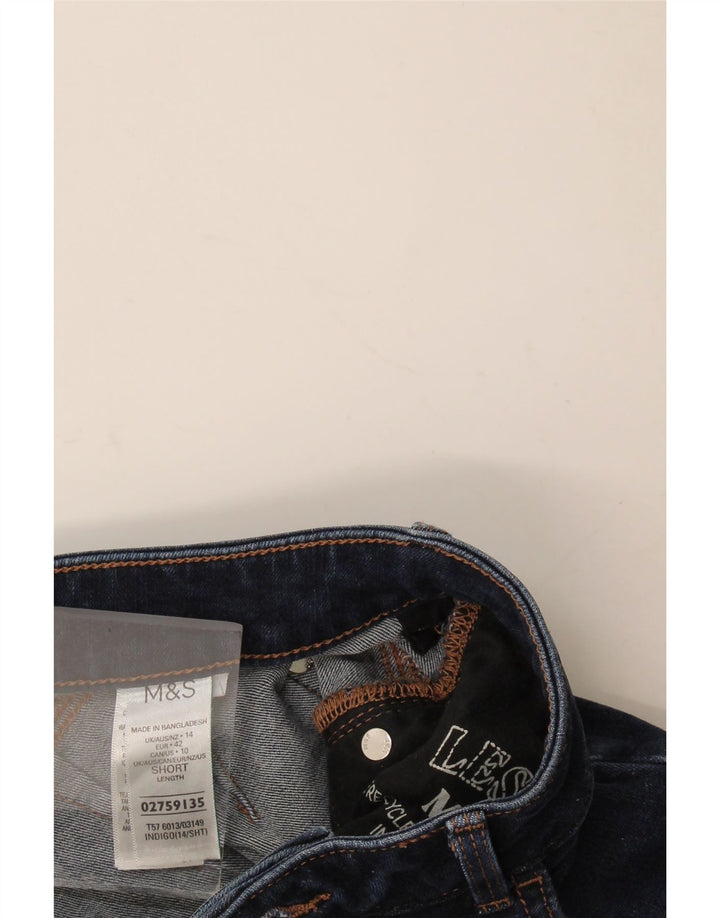 Marks & Spencer Womens Sienna Straight Jeans UK 14 Medium W30 L27 Navy Blue