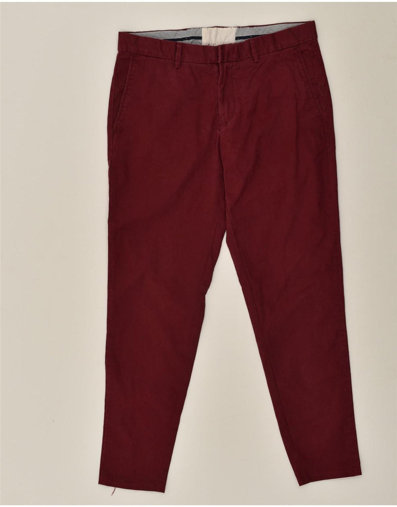 TOMMY HILFIGER Womens Slim Chino Trousers W30 L29 Maroon | Vintage Tommy Hilfiger | Thrift | Second-Hand Tommy Hilfiger | Used Clothing | Messina Hembry 