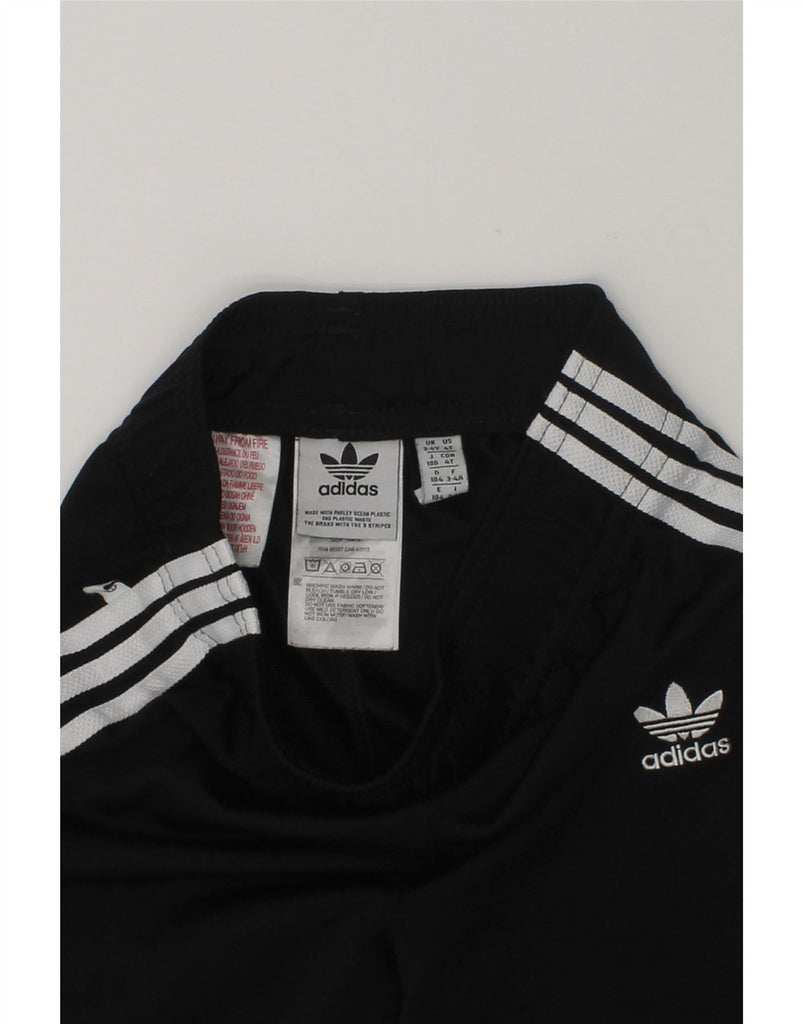 ADIDAS Boys Tracksuit Trousers Joggers 3-4 Years Black Polyester | Vintage Adidas | Thrift | Second-Hand Adidas | Used Clothing | Messina Hembry 