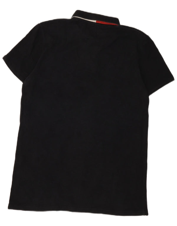 Zara Mens Polo Shirt XL Black Cotton