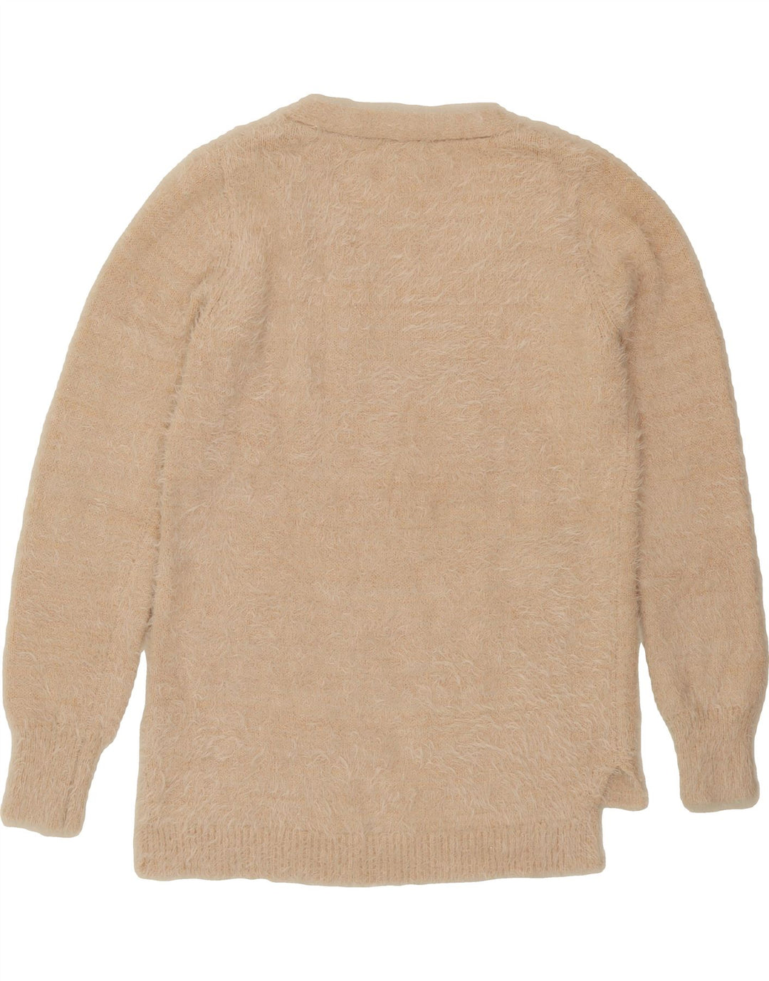 OASIS Womens V-Neck Jumper Sweater UK 14 Medium Beige Polyamide Vintage Oasis and Second-Hand Oasis from Messina Hembry 